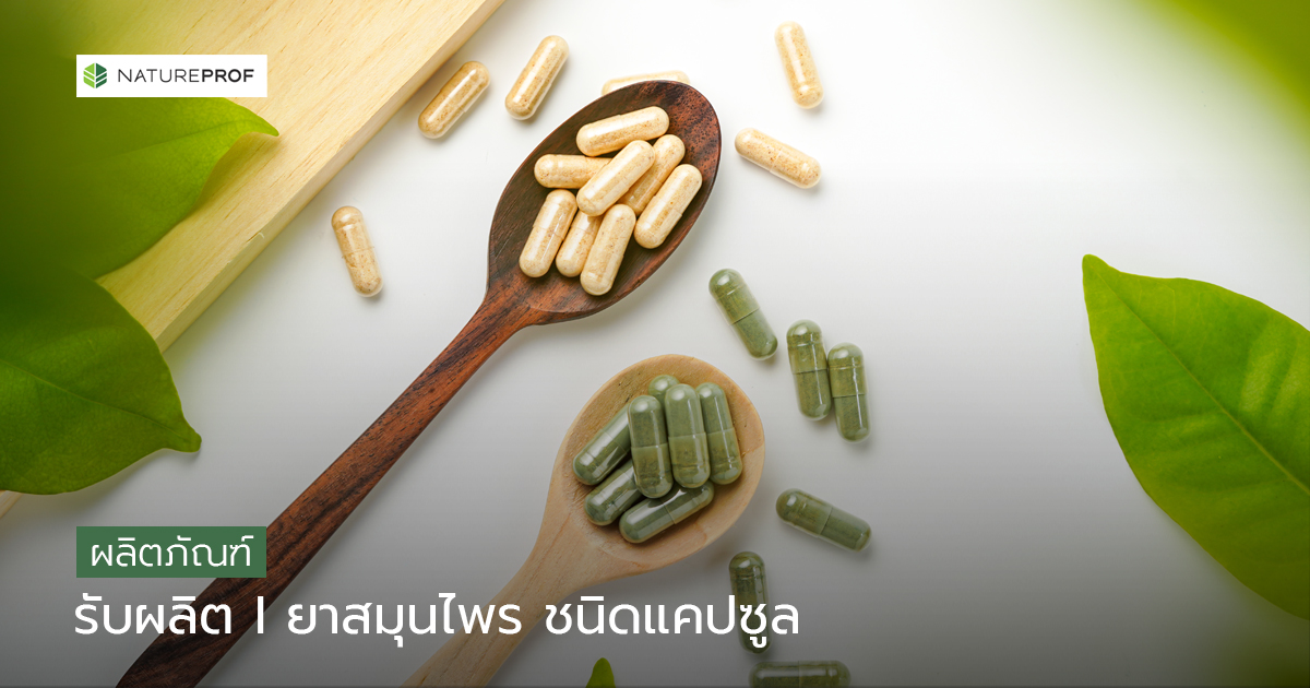 รับผลิตยาสมุนไพร ชนิดแคปซูล (Capsules) พร้อมขึ้นทะเบียน กับ Natureprof (โรงงาน OEM/ODM) 