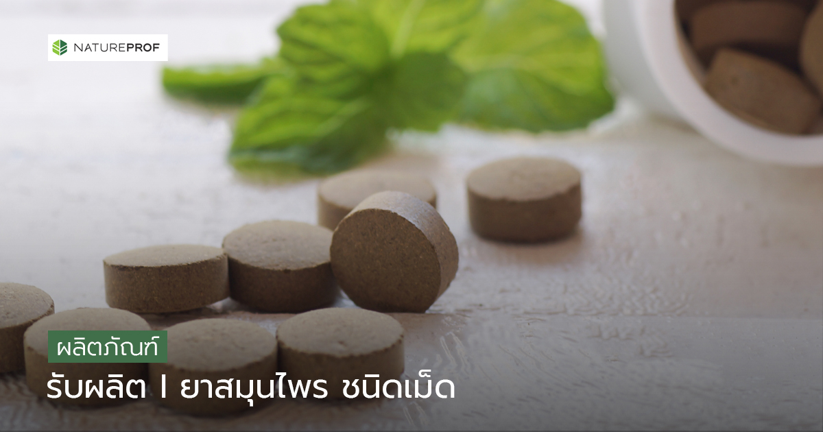 รับผลิตยาสมุนไพร ชนิดเม็ด (Tablet)มาตรฐาน GMP พร้อมขึ้นทะเบียน กับ Natureprof (โรงงาน OEM/ODM)